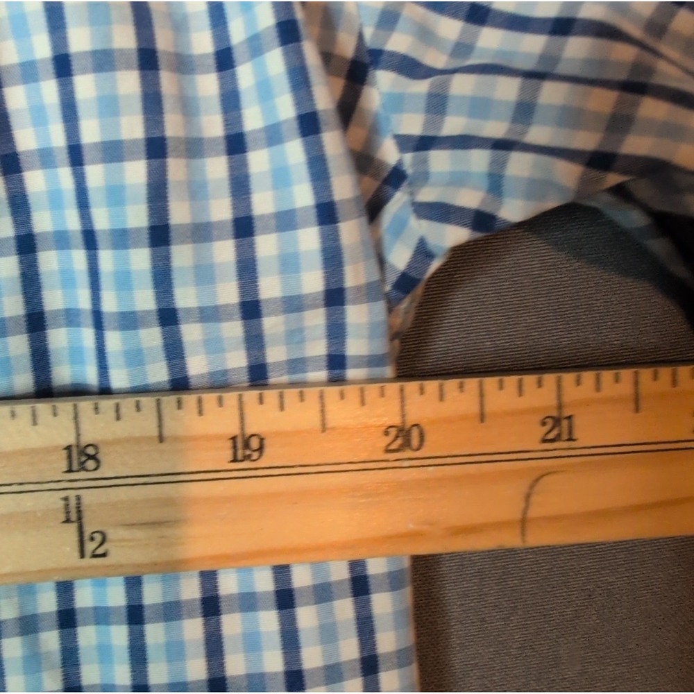 Abercrombie & Fitch Men’s Muscle Fit Plaid Button Down Shirt Size M Blue - Picture 5 of 7